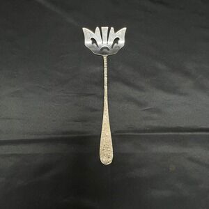Stieff Rose Sterling Silver Cold Meat Bacon Fork Repousse Floral 58g Server